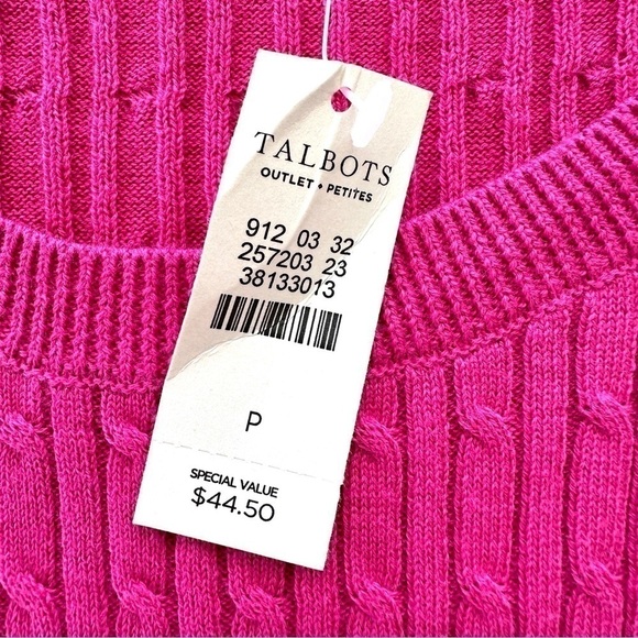 Talbots baby cable knit sweater, scoop neckline & short sleeves, ๐ฏ cotton - Picture 6 of 8